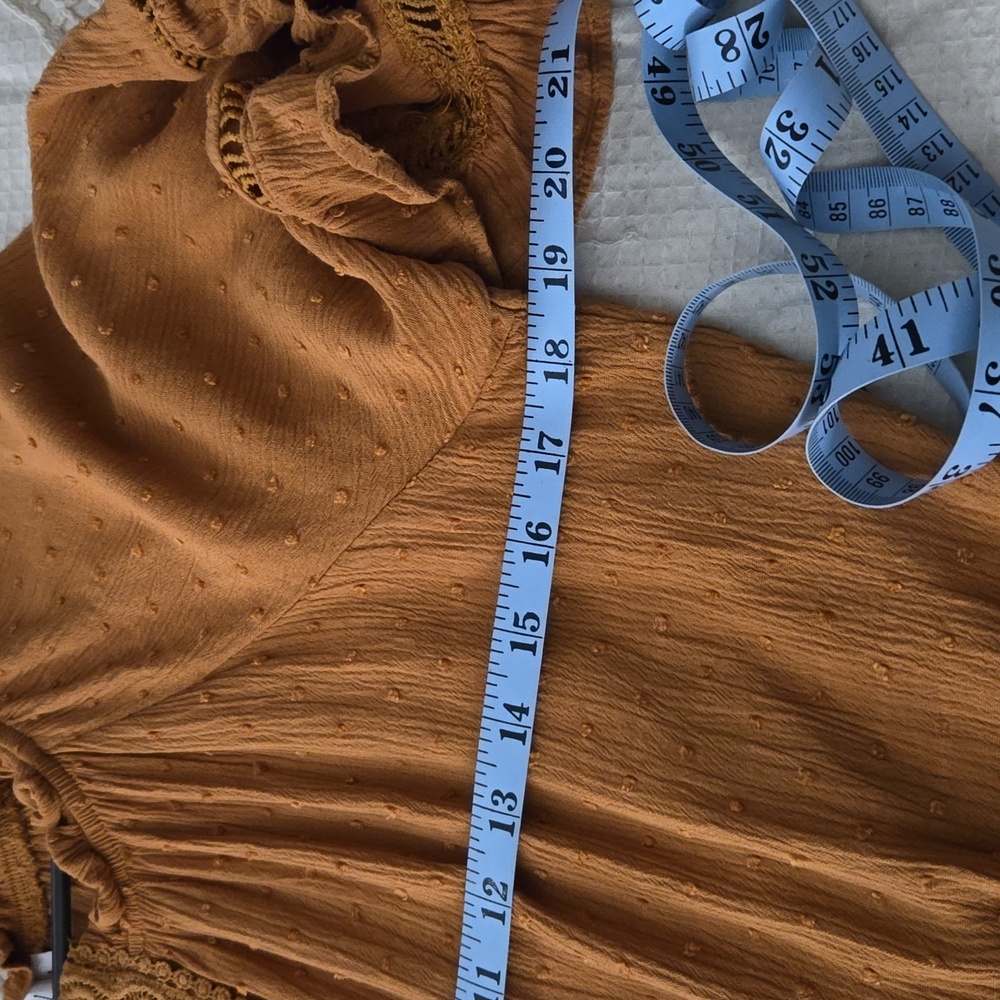 Brown Ruffled Top - Picture 7 of 8